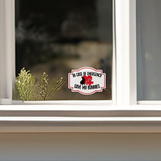 In Case of Emergency, Save My Bunnies Vinyl Decal - Chester & Co.