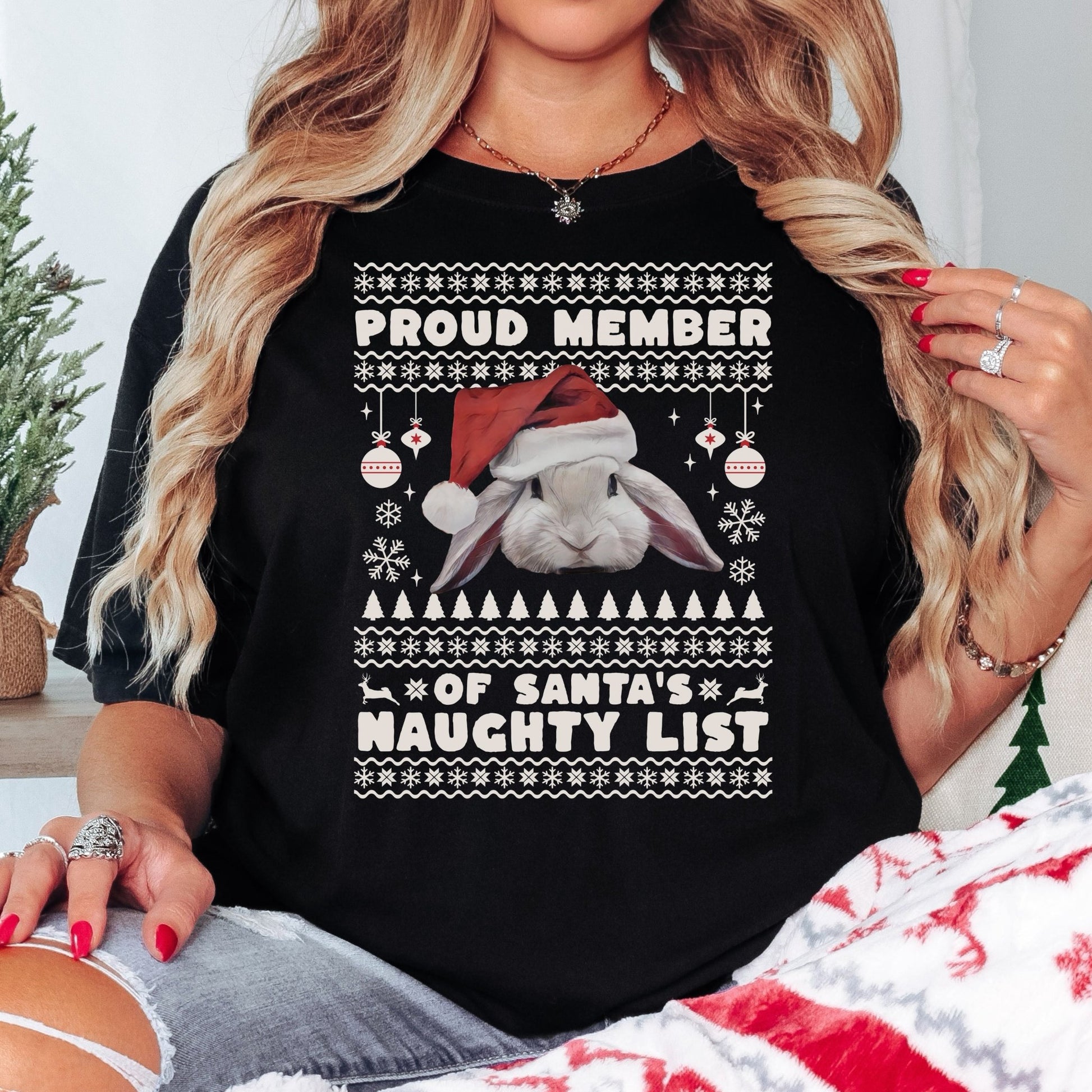 Member of Santa's Naughty List Unisex Garment - dyed Heavyweight T-Shirt - Chester & Co.