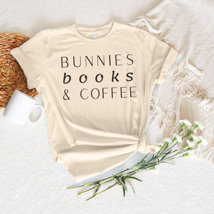 Bunnies, Books & Coffee Unisex T-Shirt - Chester & Co.