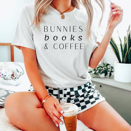 Bunnies, Books & Coffee Unisex T-Shirt - Chester & Co.