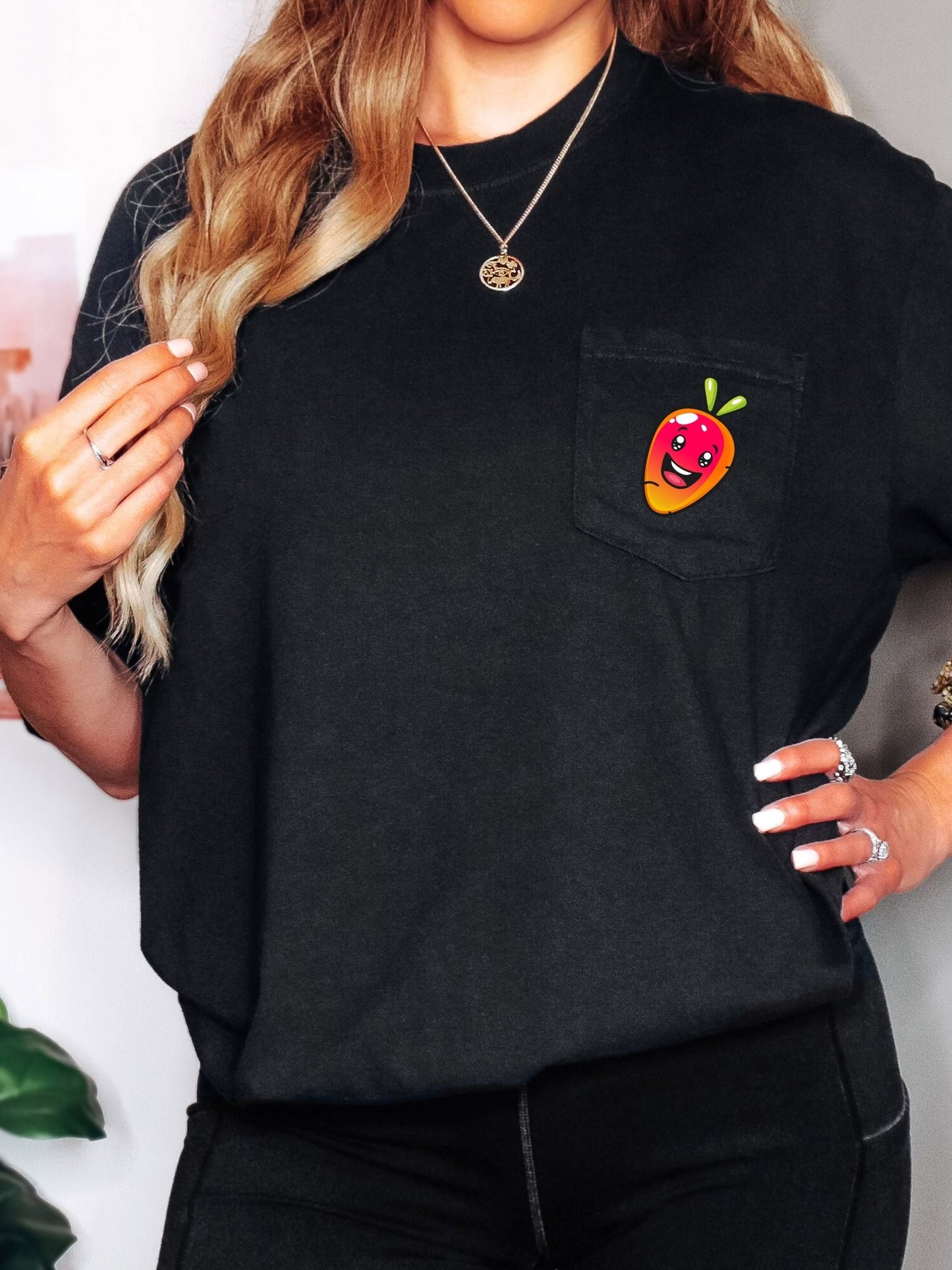 Bunny Vibes Only Unisex Garment - Dyed Front Pocket T-Shirt - Chester & Co.