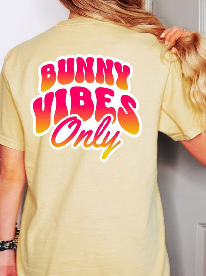 Bunny Vibes Only Unisex Garment - Dyed Front Pocket T-Shirt - Chester & Co.