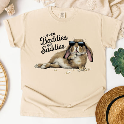 Even Baddies Get Saddies Unisex Garment - dyed Heavyweight T-Shirt - Chester & Co.