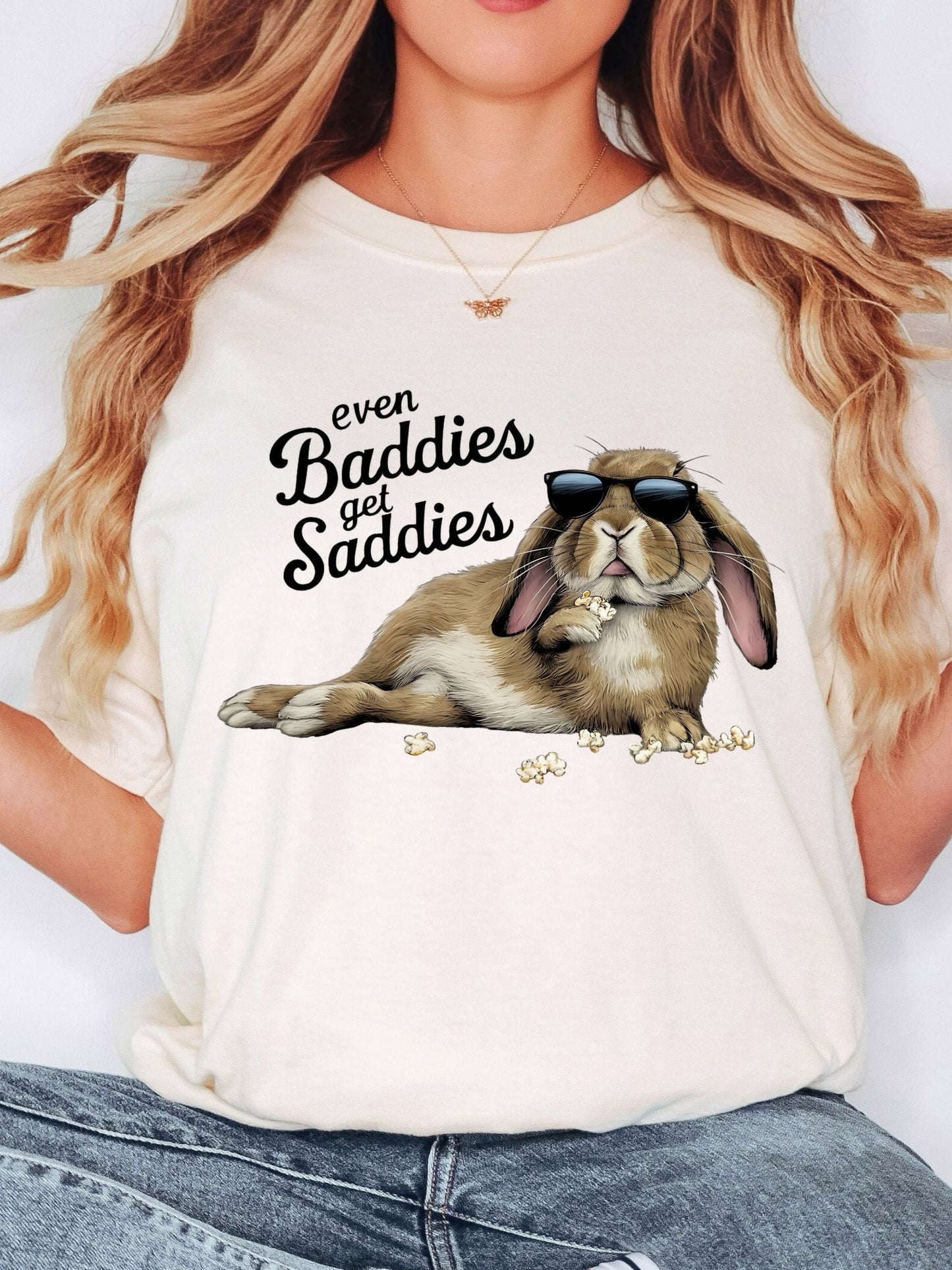 Even Baddies Get Saddies Unisex Garment - dyed Heavyweight T-Shirt - Chester & Co.