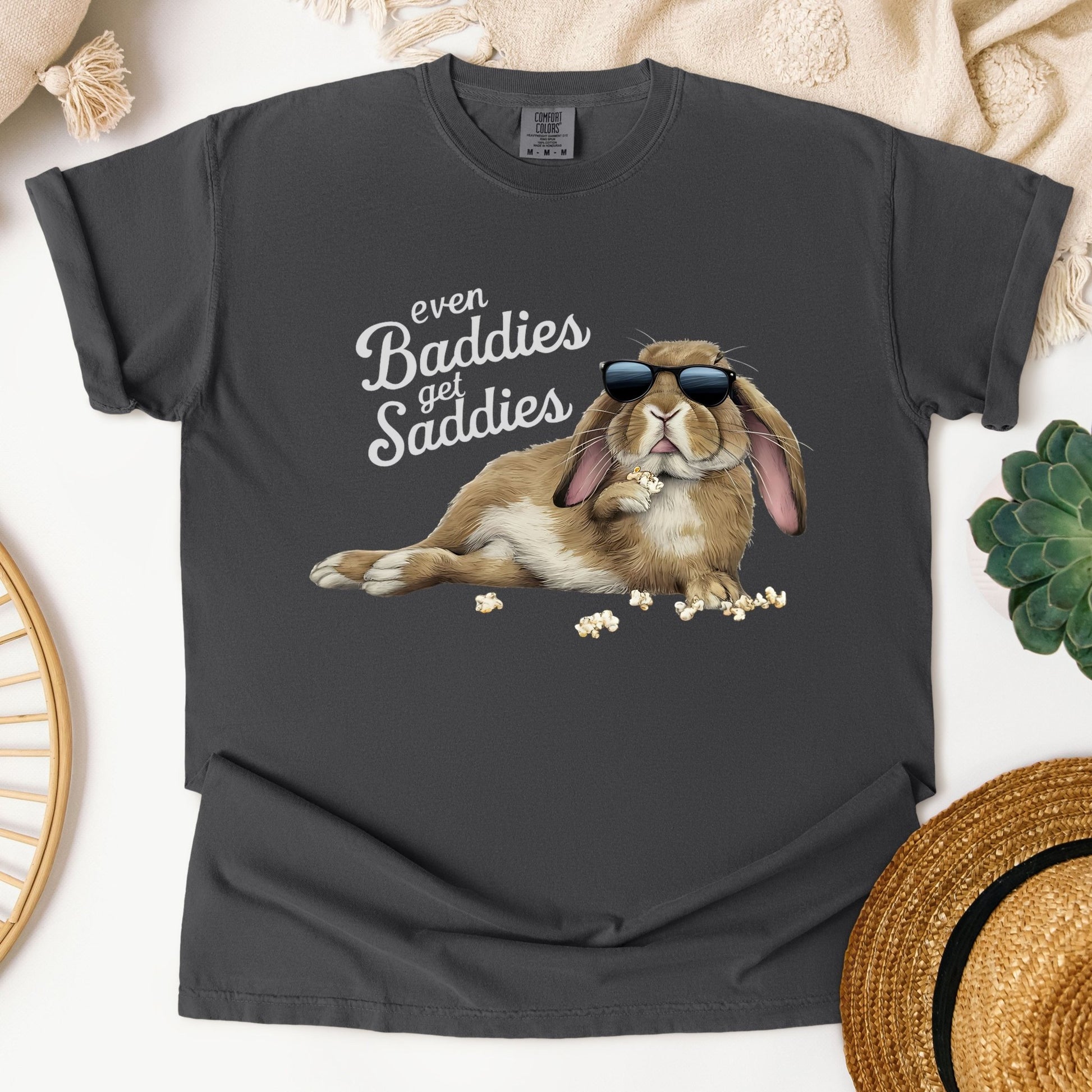 Even Baddies Get Saddies Unisex Garment - dyed Heavyweight T-Shirt - Chester & Co.