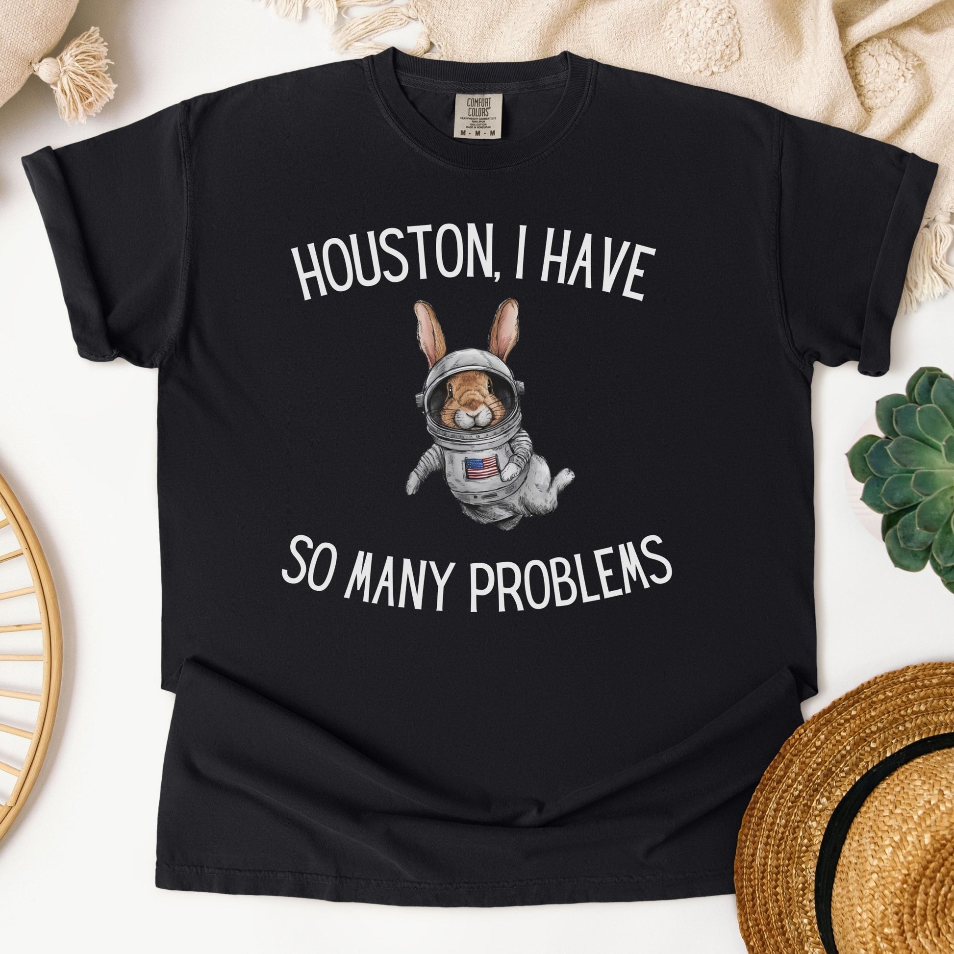 Houston, I Have So Many Problems Unisex Garment - dyed Heavyweight T-Shirt - Chester & Co.
