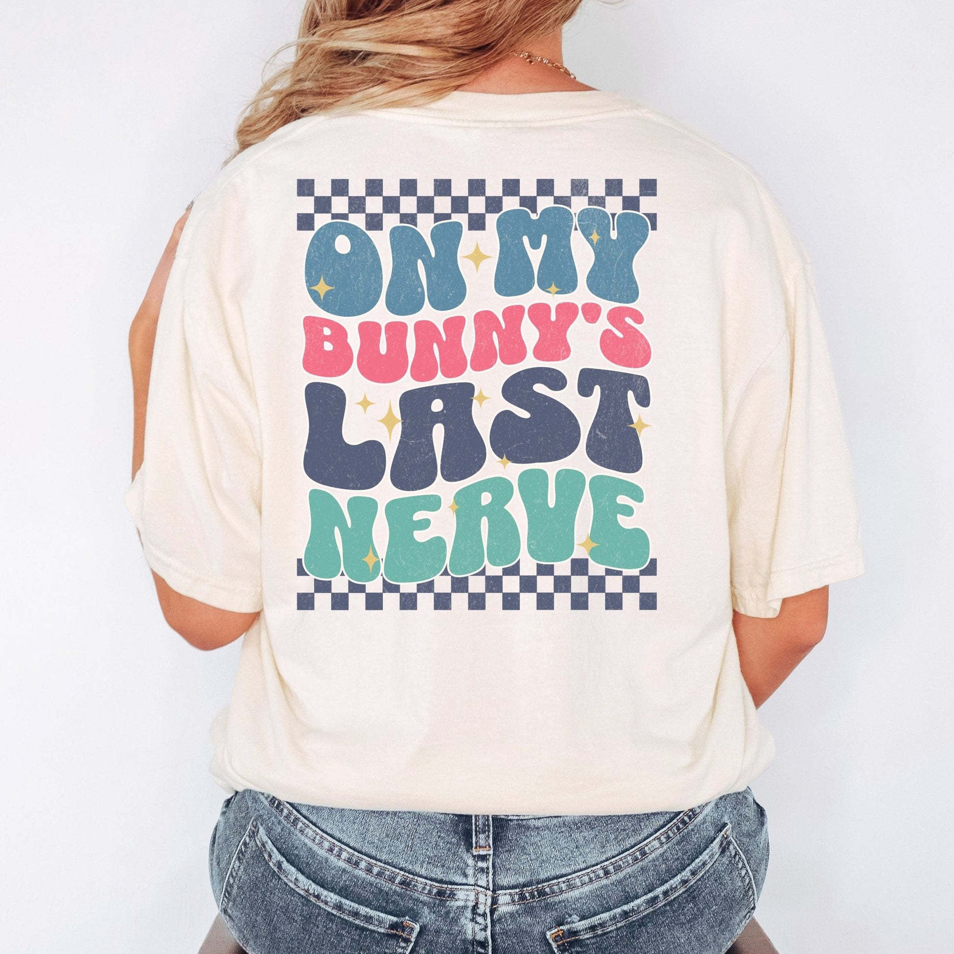 On My Bunny's Last Nerve Unisex Garment - dyed Heavyweight T-Shirt - Chester & Co.