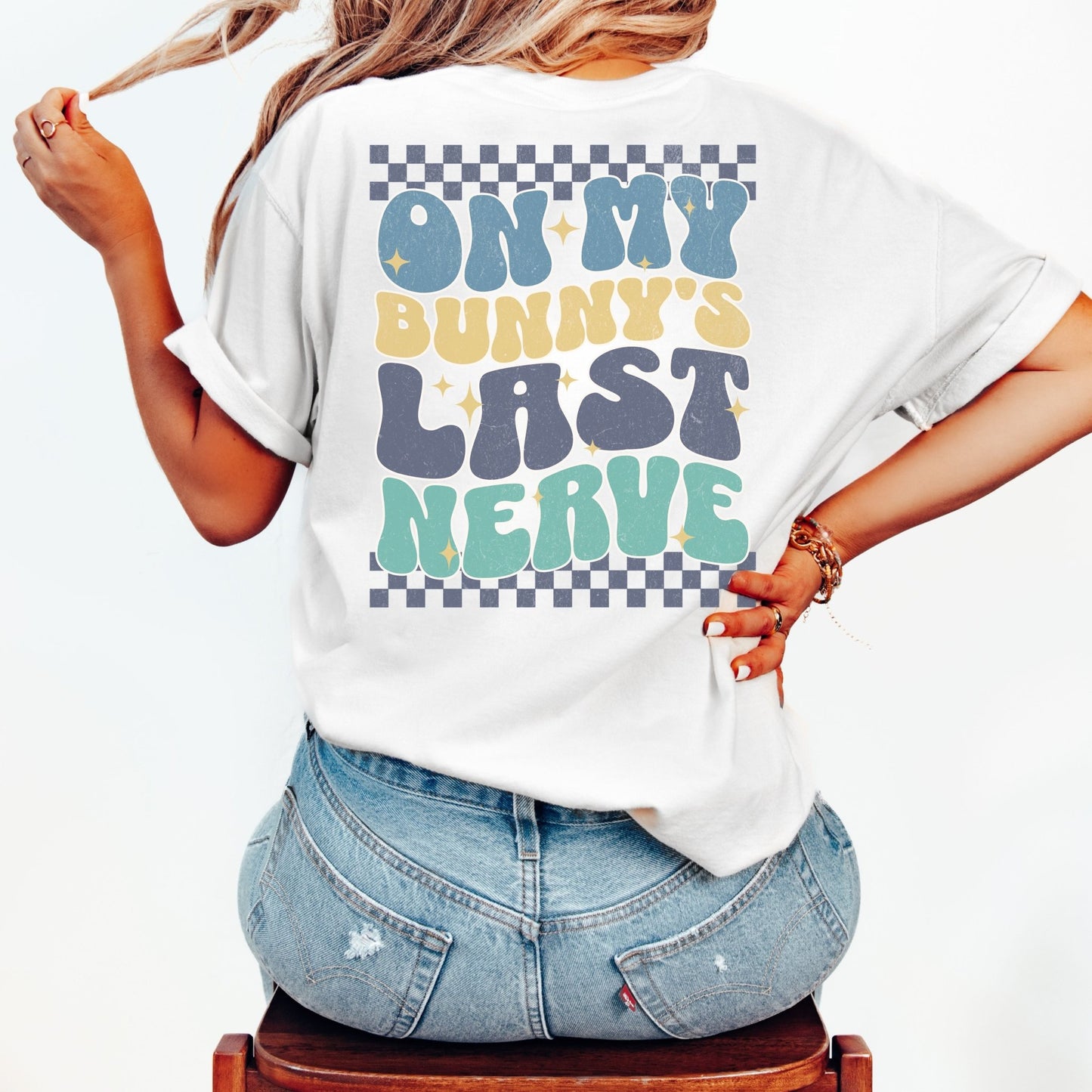 On My Bunny's Last Nerve Unisex Garment - dyed Heavyweight T-Shirt - Chester & Co.