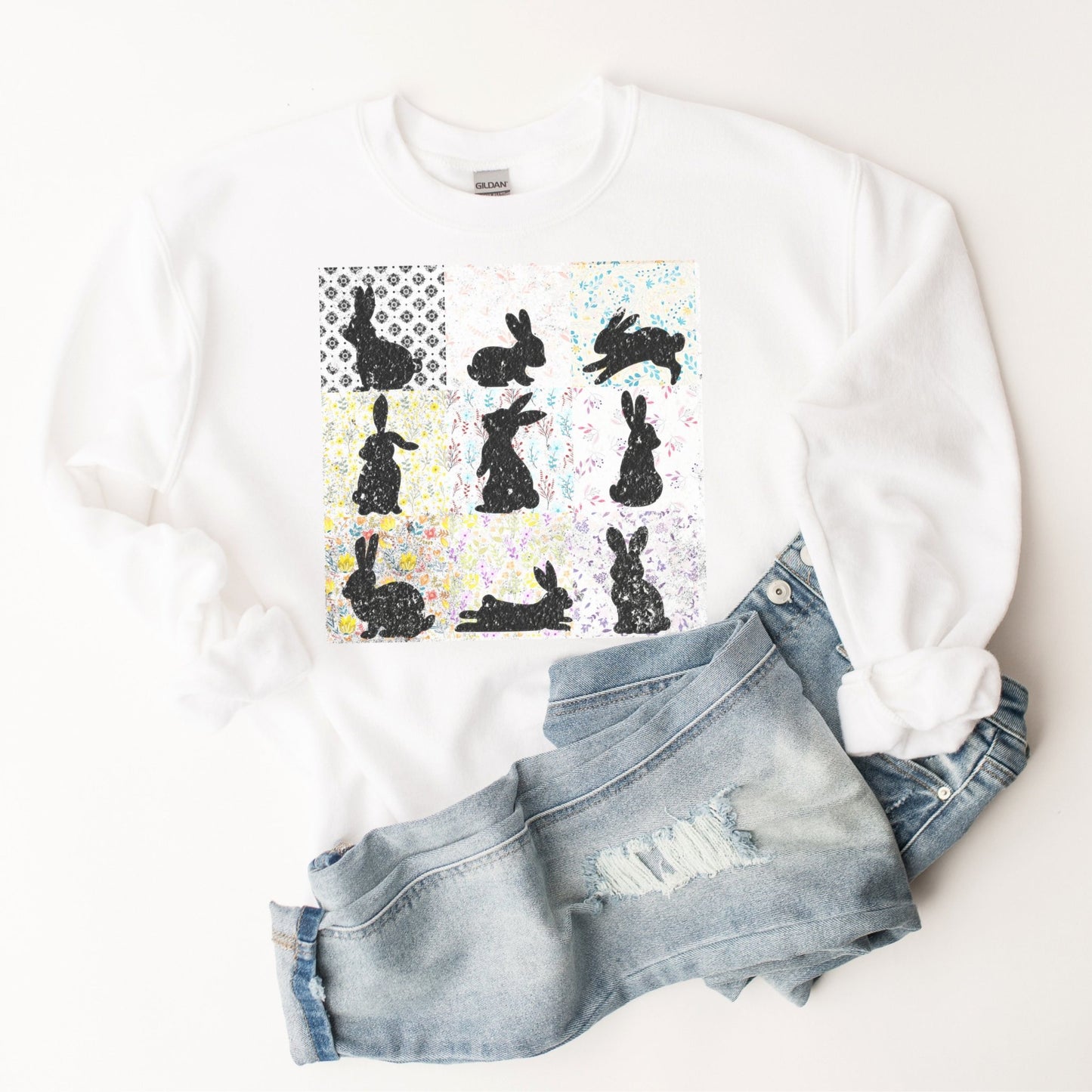 Vintage Floral Silhouettes Unisex Sweatshirt - Chester & Co.