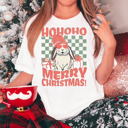 Santa Bunny Unisex Garment - dyed Heavyweight T-Shirt - Chester & Co.