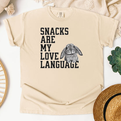 Snacks Are My Love Language Unisex Garment - dyed Heavyweight T-Shirt - Chester & Co.