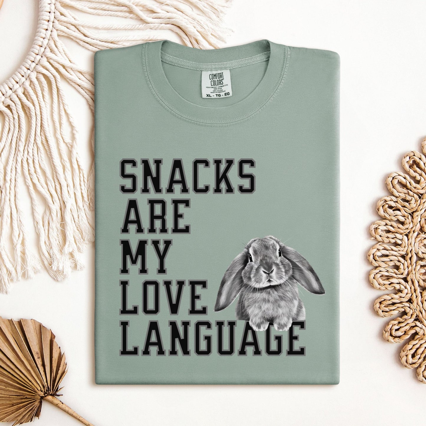 Snacks Are My Love Language Unisex Garment - dyed Heavyweight T-Shirt - Chester & Co.