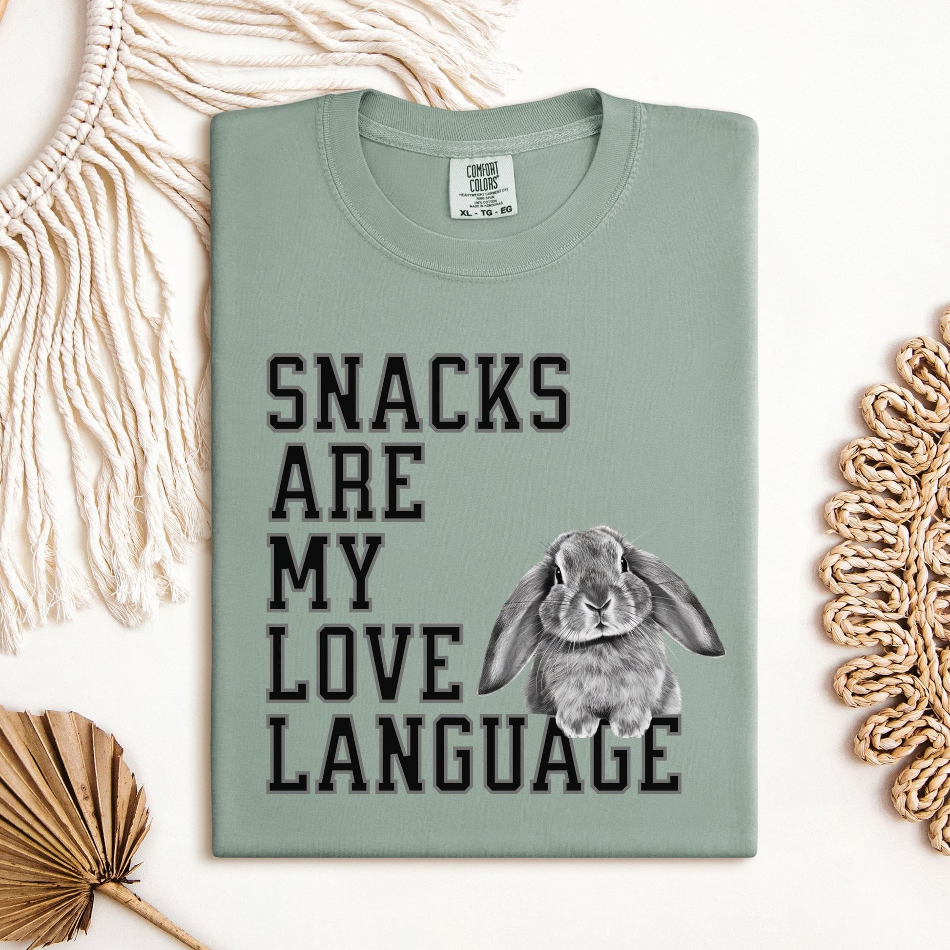 Snacks Are My Love Language Unisex Garment - dyed Heavyweight T-Shirt - Chester & Co.