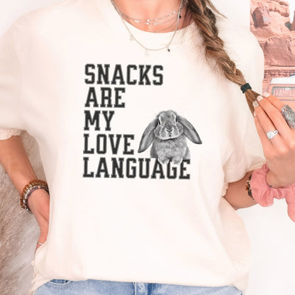 Snacks Are My Love Language Unisex Garment - dyed Heavyweight T-Shirt - Chester & Co.