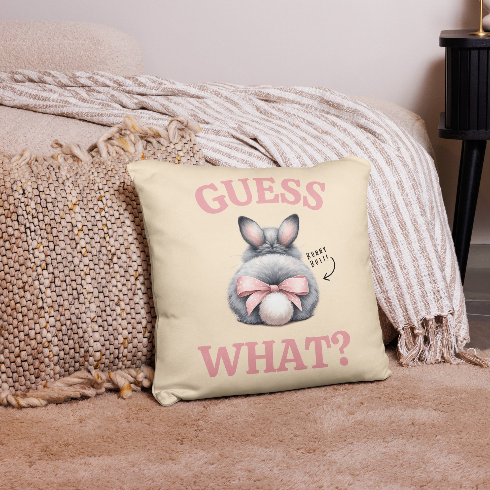 Guess What! Bunny Butt! Pillow - Chester & Co.