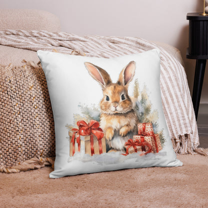 Rabbit Gifts Christmas Pillow - Chester & Co.