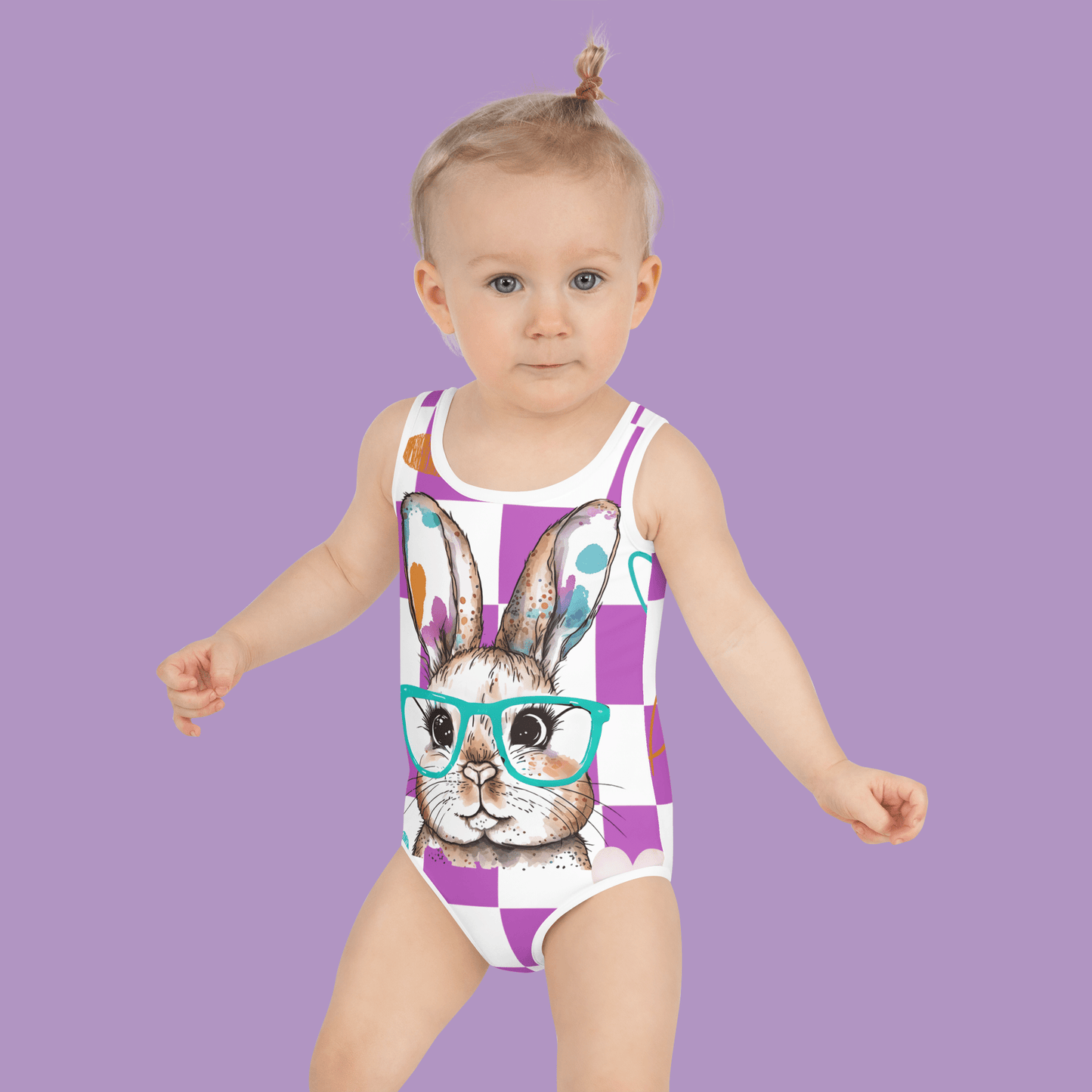 Watercolor Bunny Kids Swimsuit - Chester & Co.
