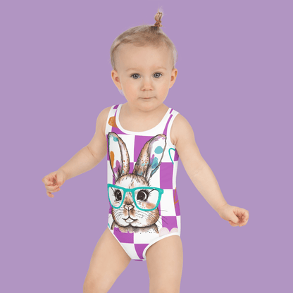 Watercolor Bunny Kids Swimsuit - Chester & Co.