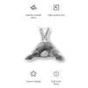 Bunny Behind Shaped Pillow
