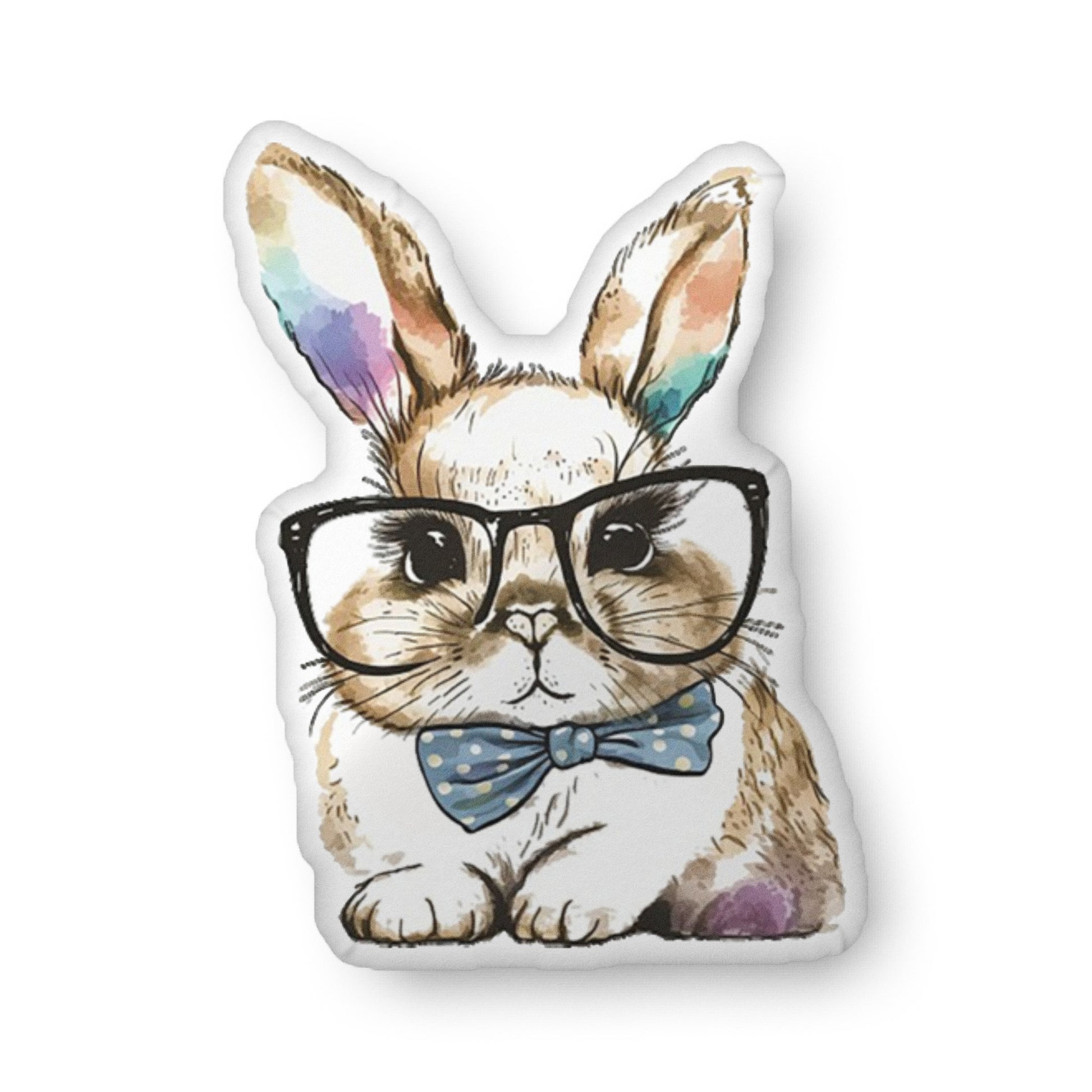 Watercolor Bunny Theodore Shaped Pillow - Chester & Co.