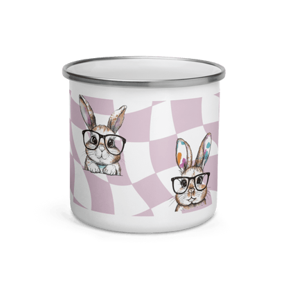 Watercolor Bunnies Enamel Mug - Chester & Co.
