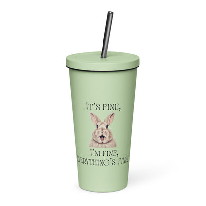 It's Fine Insulated Tumbler With a Straw - Chester & Co.