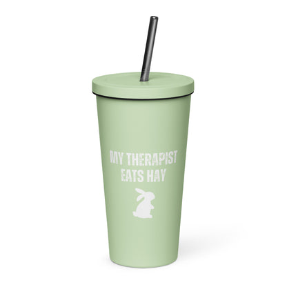 My Therapist Insulated Tumbler with Straw - Chester & Co.