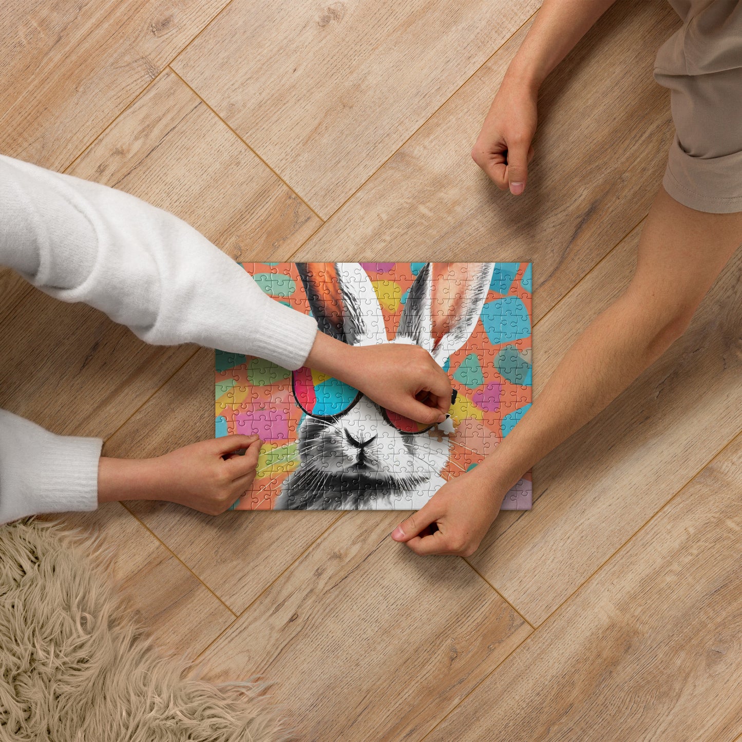 Bright Bunny Vibes Jigsaw puzzle - Chester & Co.