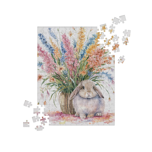 Charming Bunny Bouquet Jigsaw Puzzle - Chester & Co.