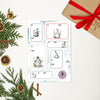 Christmas Teacup Bunnies Gift Tag Sticker Sheet