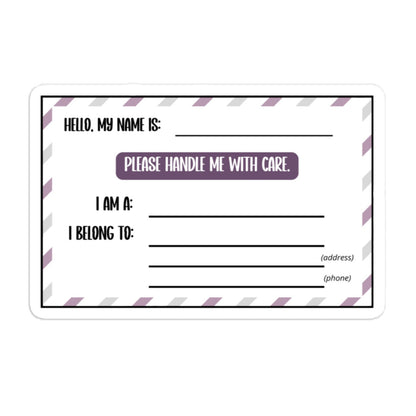 Pet Carrier Identification Vinyl Decal - Chester & Co.