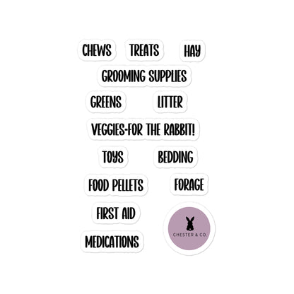 Storage Label Vinyl Decals - Chester & Co.