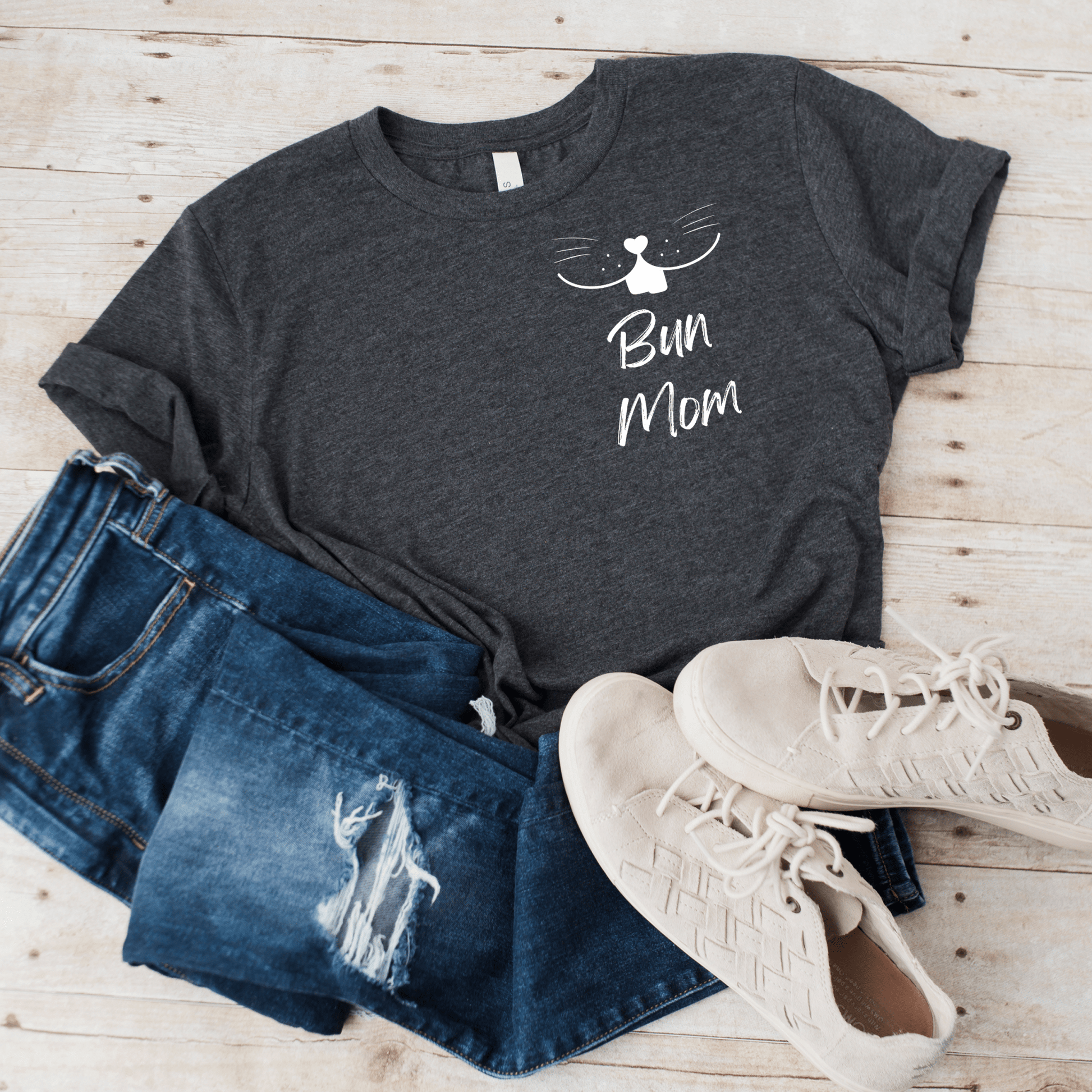 Bun Mom Unisex T-shirt - White Design - Chester & Co.