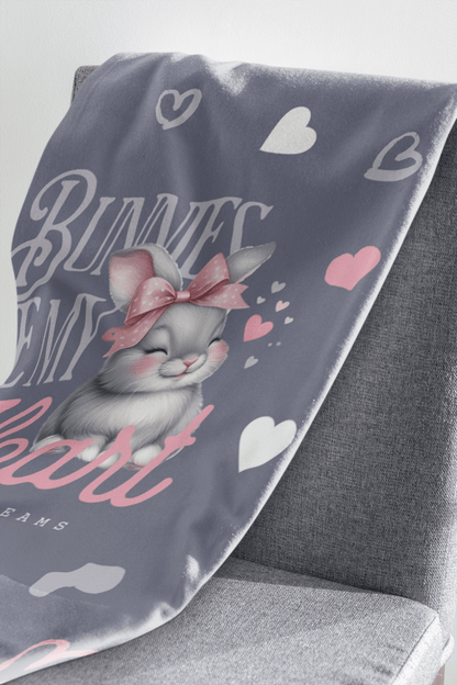 Bunnies Have My Heart Throw Blanket - Chester & Co.