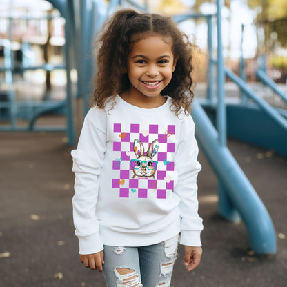 Watercolor Bunny Youth Crewneck Sweatshirt - Chester & Co.