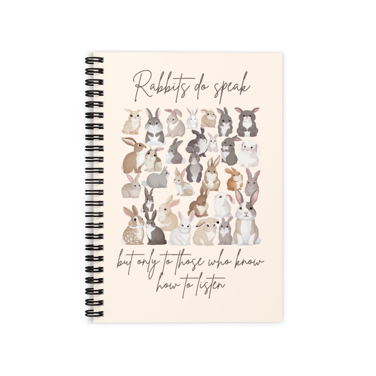 Rabbits Do Speak Ruled Line Spiral Notebook - Chester & Co.