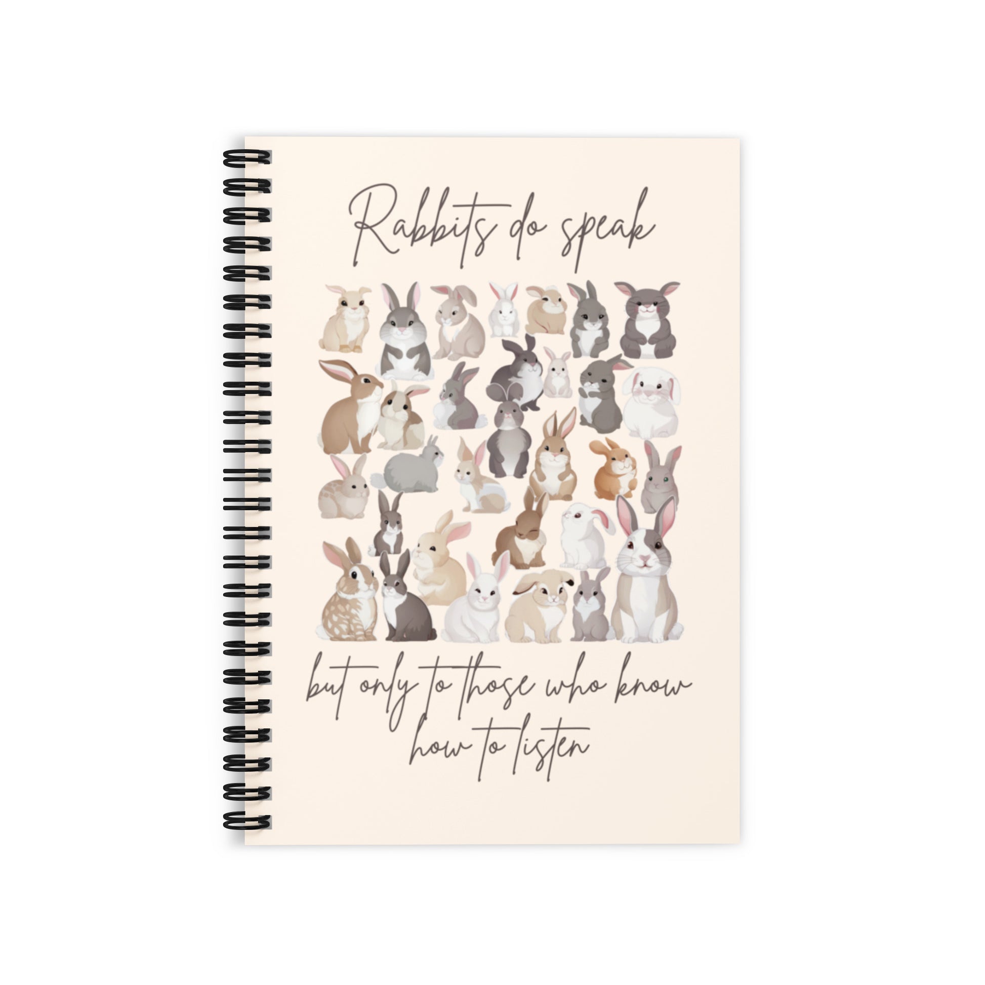 Rabbits Do Speak Ruled Line Spiral Notebook - Chester & Co.