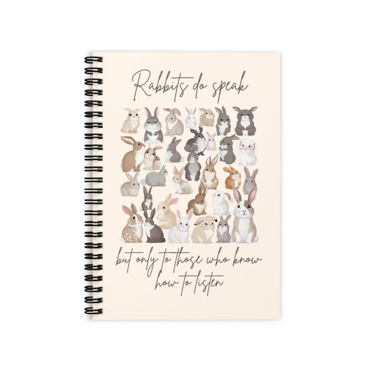 Rabbits Do Speak Ruled Line Spiral Notebook - Chester & Co.