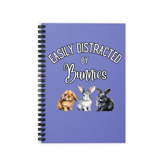 Easily Distracted By Bunnies Ruled Line Spiral Notebook - Chester & Co.