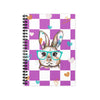 Watercolor Bunny Ruled Line Spiral Notebook