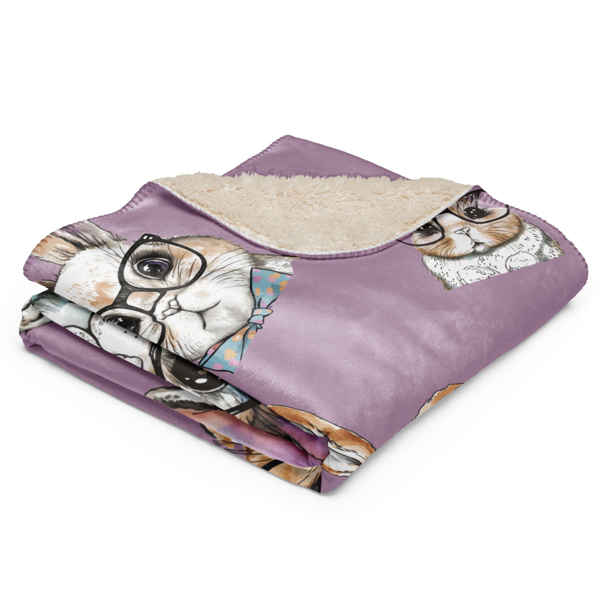 Watercolor Bunnies Sherpa Blanket - Chester & Co.