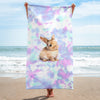 Tie Dye Bunny Beach Towel