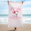 Just a Girl Who Loves Bunnies Beach Towel