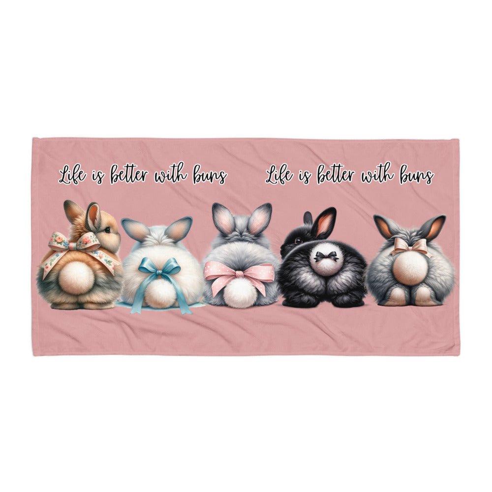 Life is Better With Buns Beach Towel - Chester & Co.