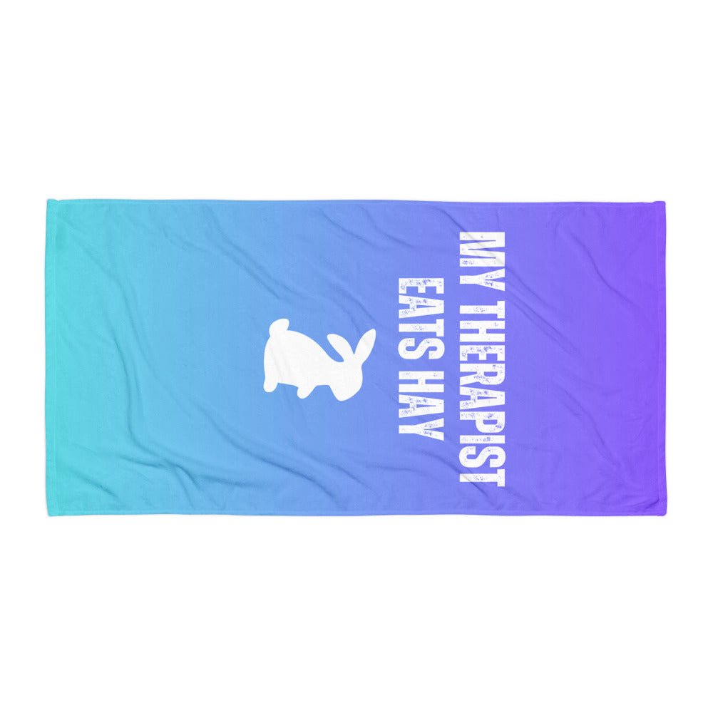 My Therapist Eats Hay Beach Towel - Chester & Co.