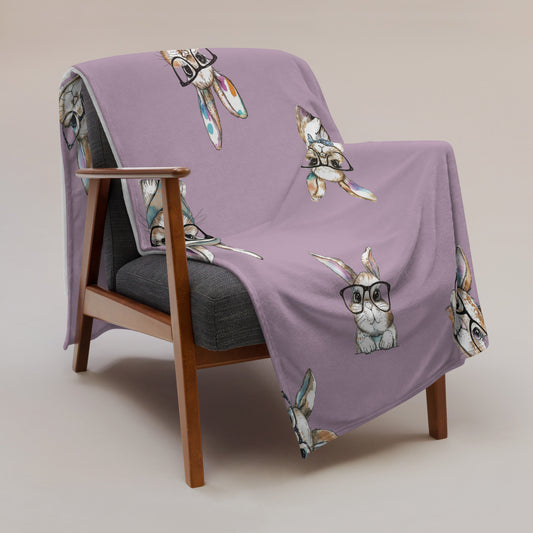 Watercolor Bunnies Plush Throw Blanket - Chester & Co.