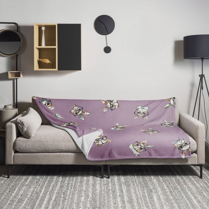 Watercolor Bunnies Plush Throw Blanket - Chester & Co.
