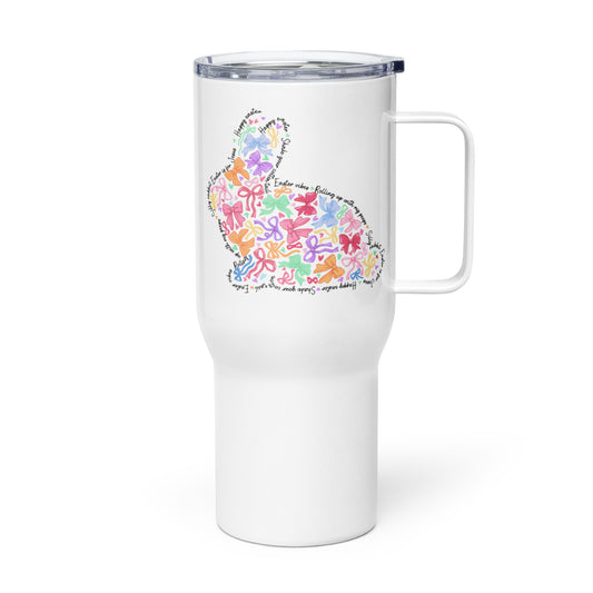 Bunny of Bows Travel Mug with Handle - Chester & Co.