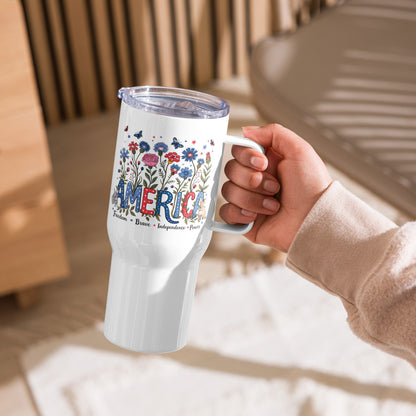 America Travel Mug with a Handle - Chester & Co.