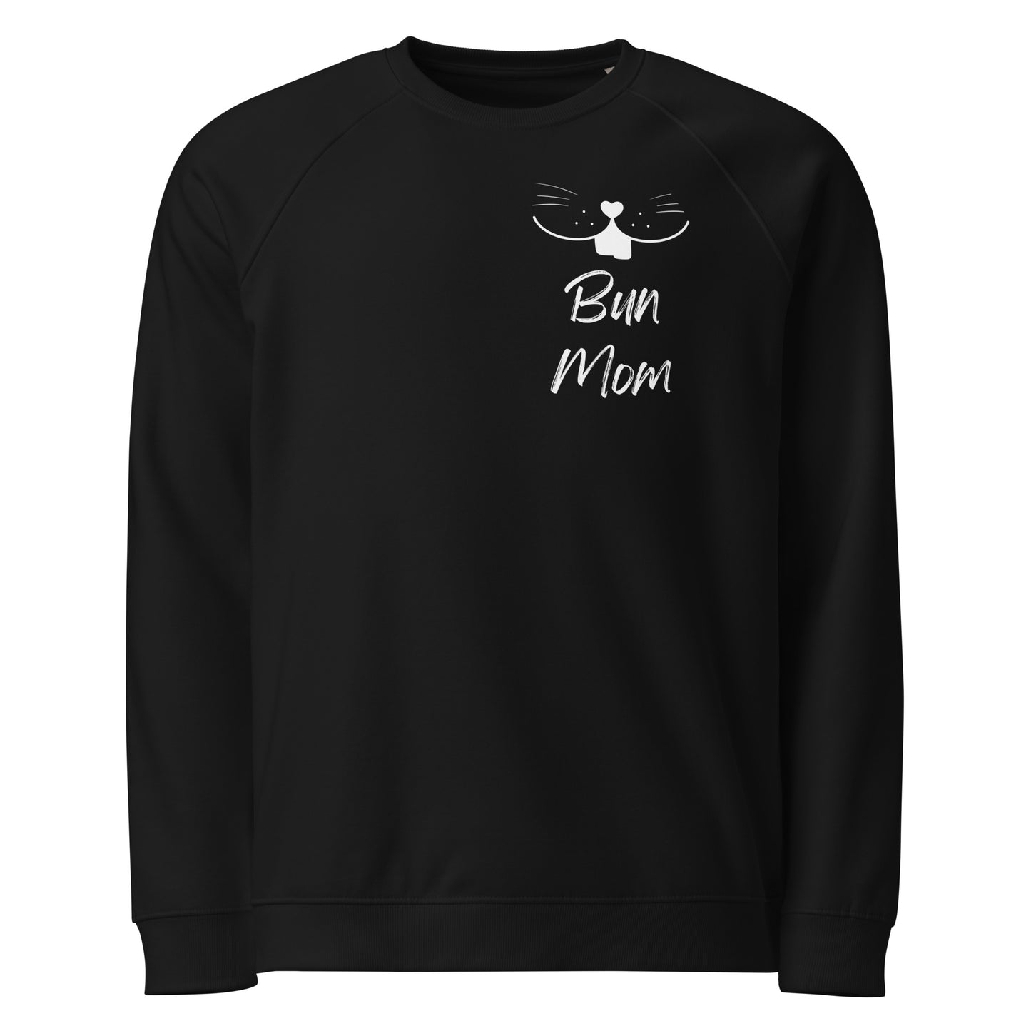 Bun Mom Unisex Organic Raglan Sweatshirt - White Design - Chester & Co.